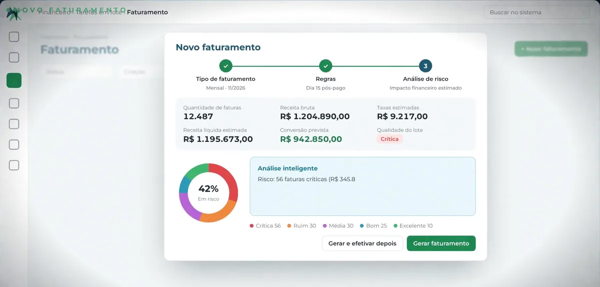 New billing with risk analysis