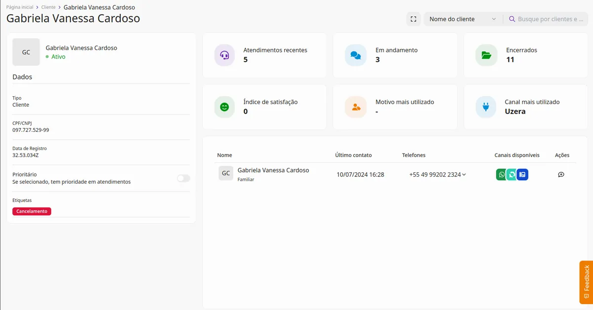 Customer profile